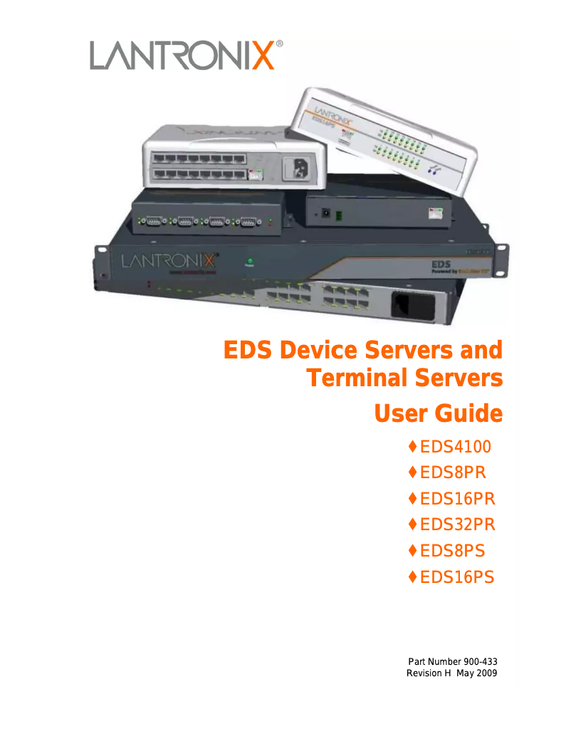 Page n°1 - Manuel utilisateur Lantronix EDS8PS