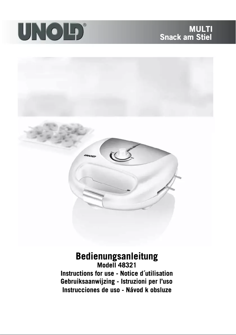 Page n°1 - Manuel utilisateur Unold 48321