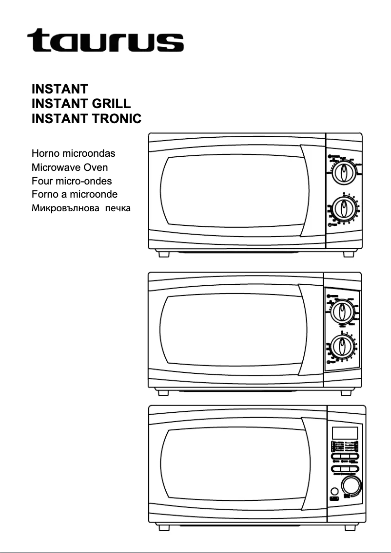 Page n°1 - Manuel utilisateur Taurus Instant Grill