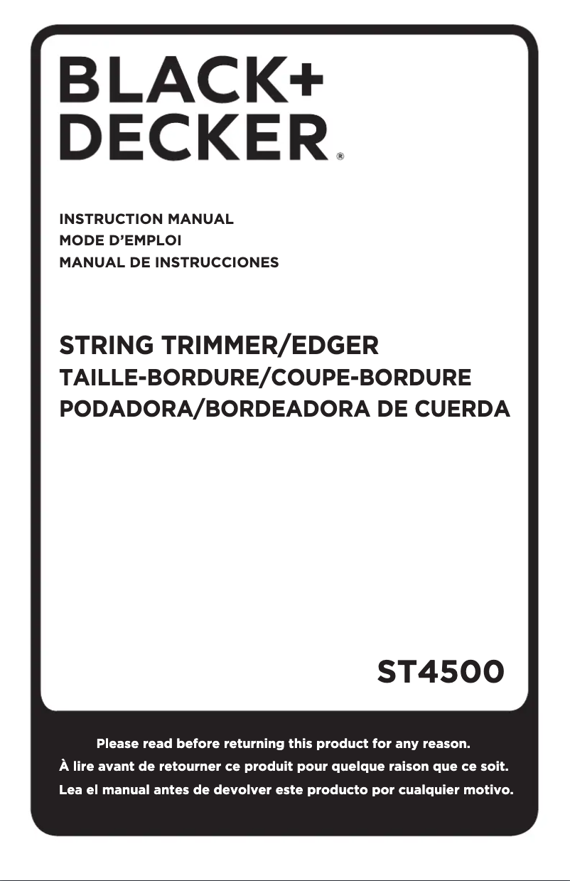 Página 1 del manual Manual de usuario Black & Decker ST4500