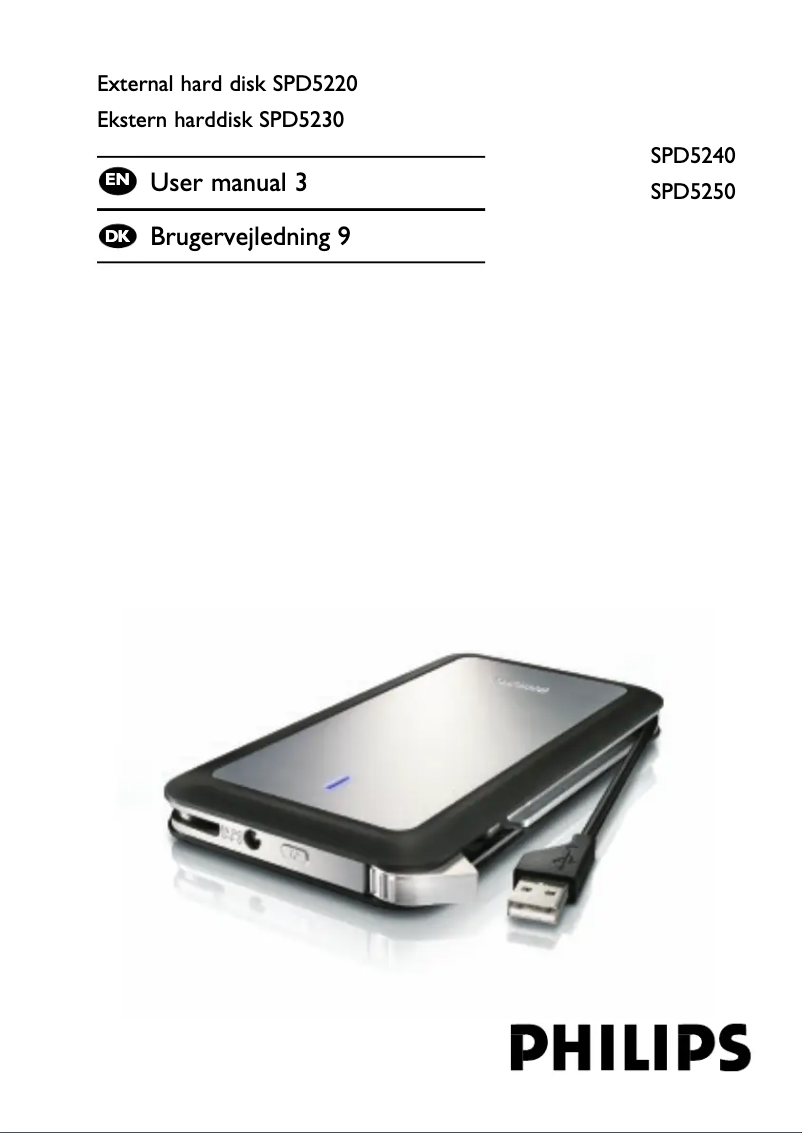 Page n°1 - Manuel utilisateur Philips SPD5230CC