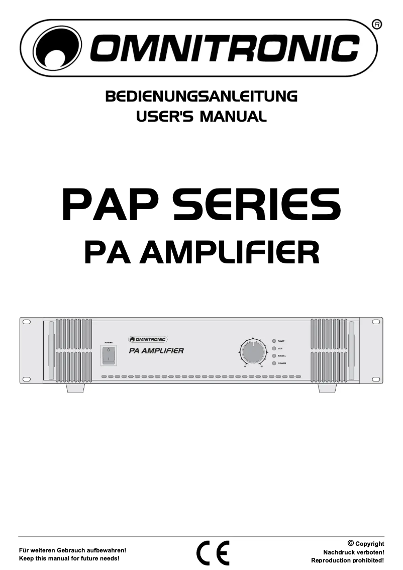 Image de la première page du manuel de l'appareil PAP-350