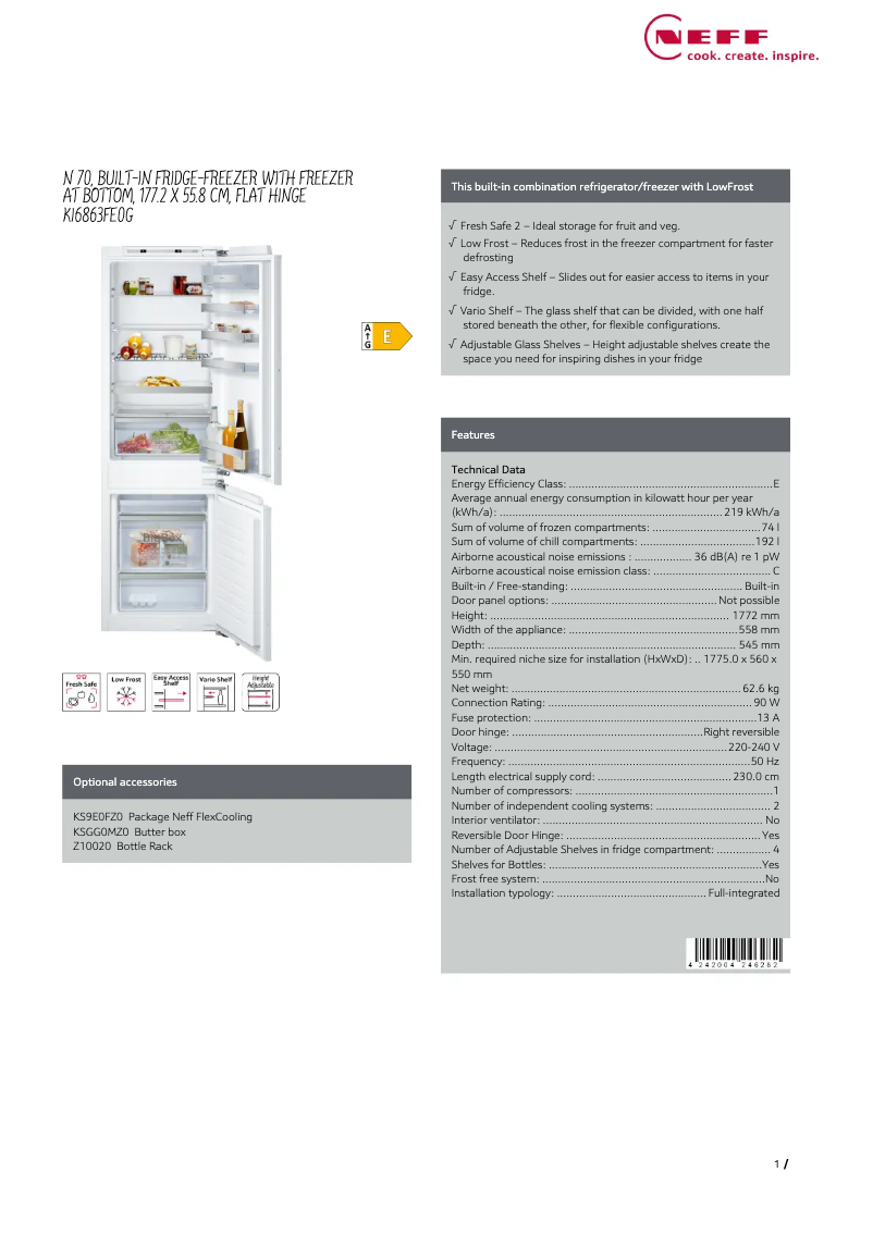 Image de la première page du manuel de l'appareil KI6863FE0G