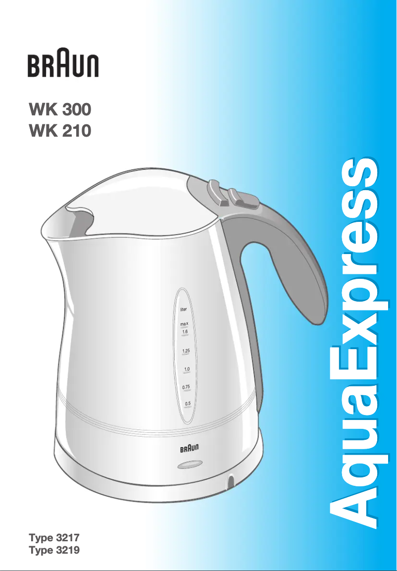 Image de la première page du manuel de l'appareil WK 210