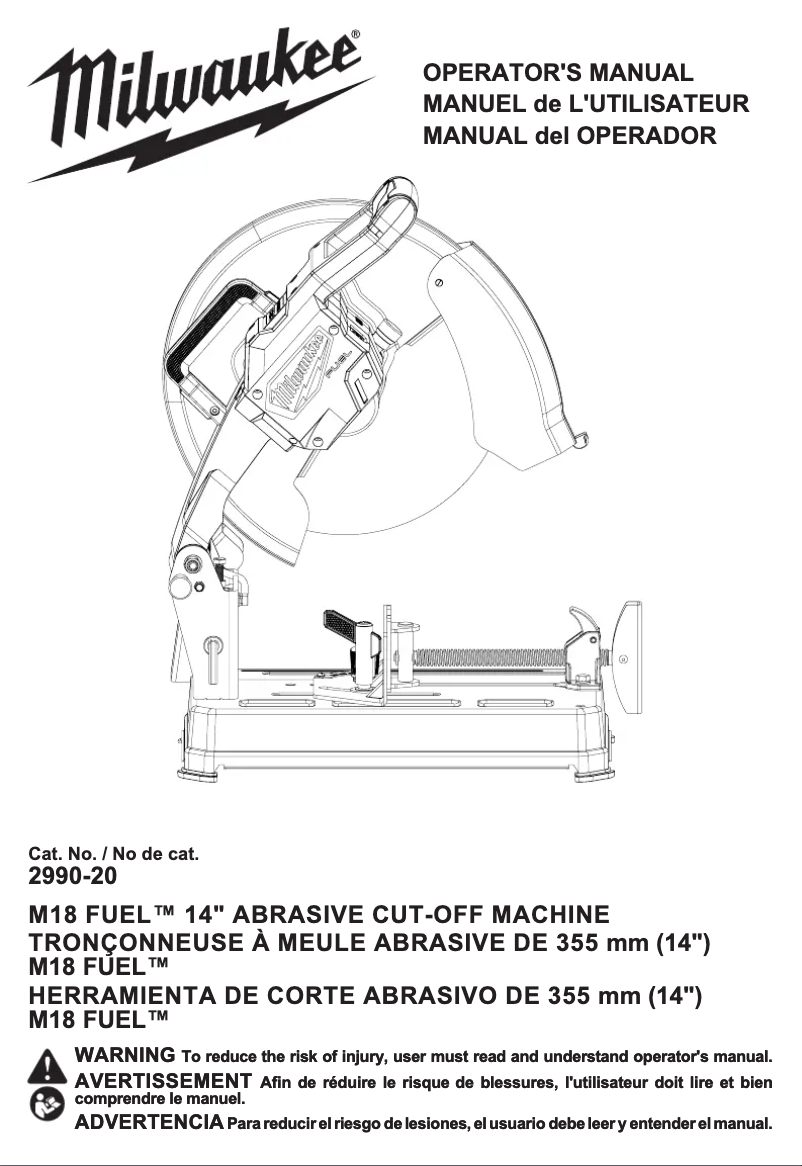 Page n°1 - Manuel utilisateur Milwaukee M18 Fuel 2990-21