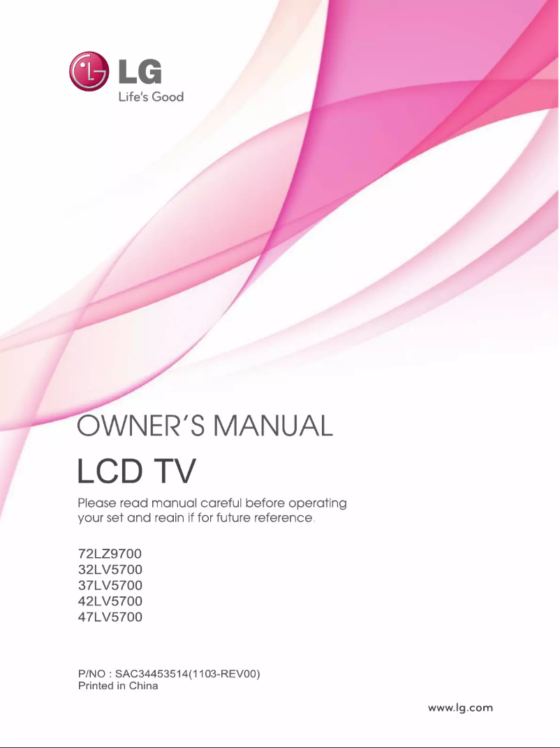 Página 1 del manual Manual de usuario LG 37LV5700