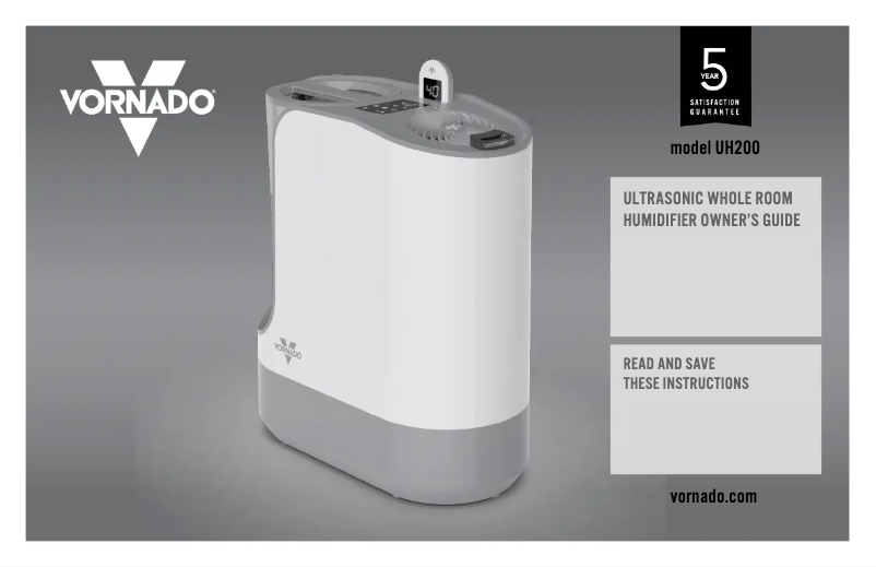 Page 1 de la notice Manuel utilisateur Vornado UH200