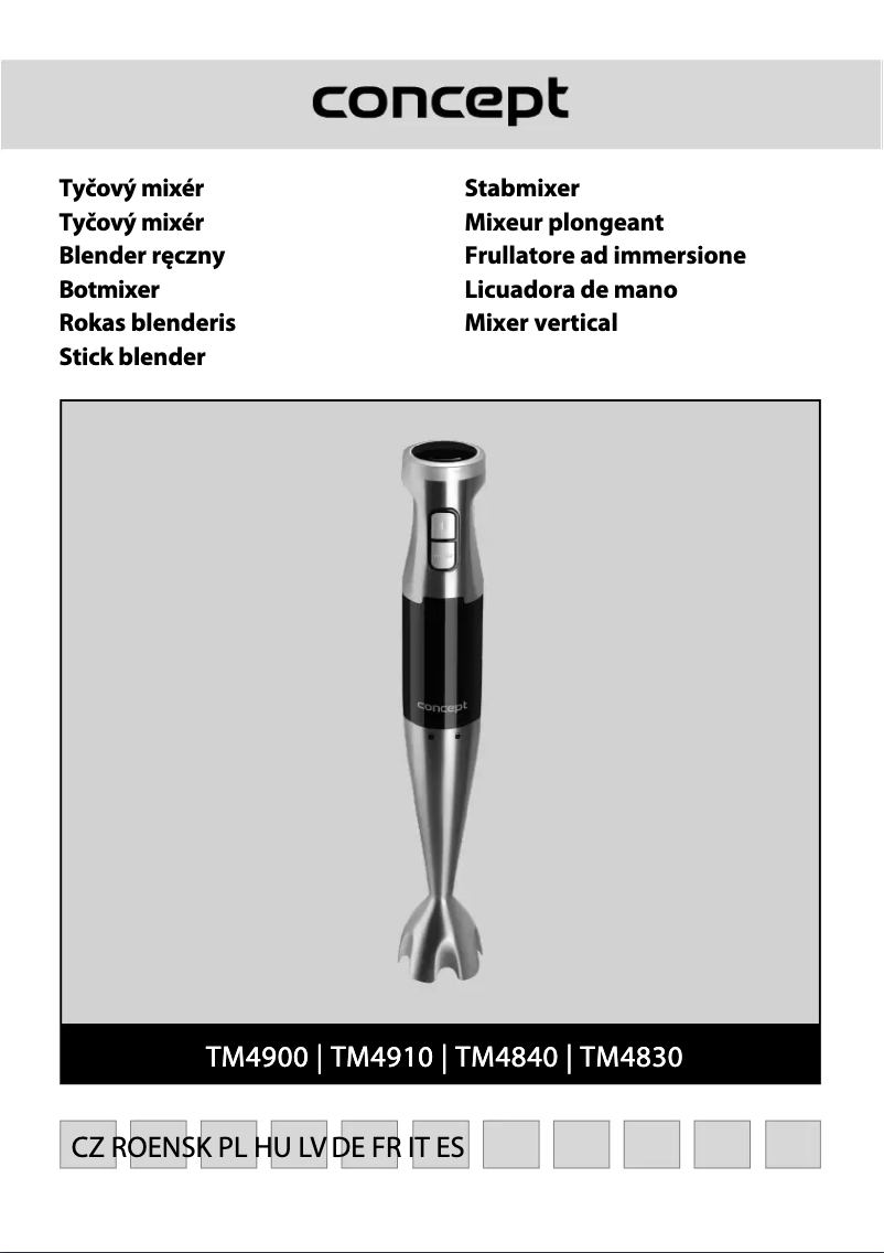 Page n°1 - Manuel utilisateur Concept TM4830