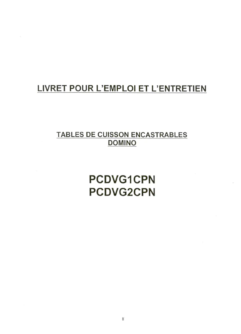 Page 1 de la notice Manuel utilisateur Rosieres DVG 1 CPN