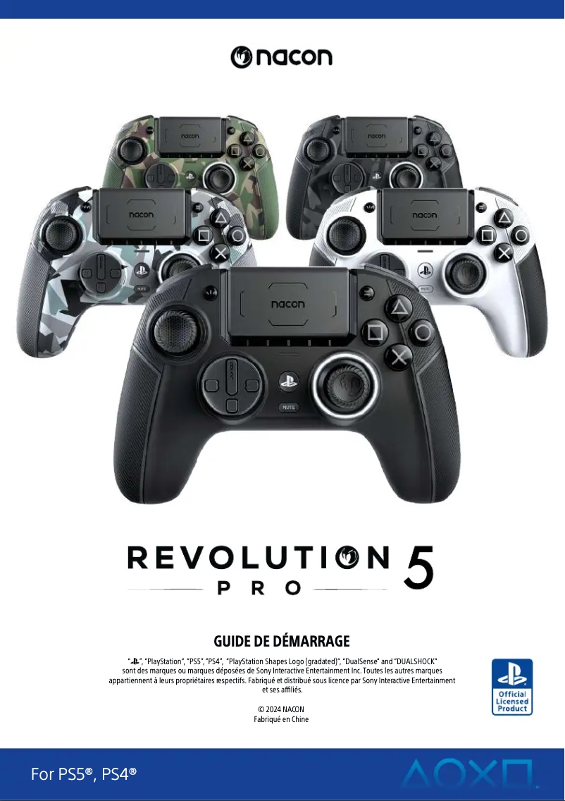 Image de la première page du manuel de l'appareil Revolution 5 Pro