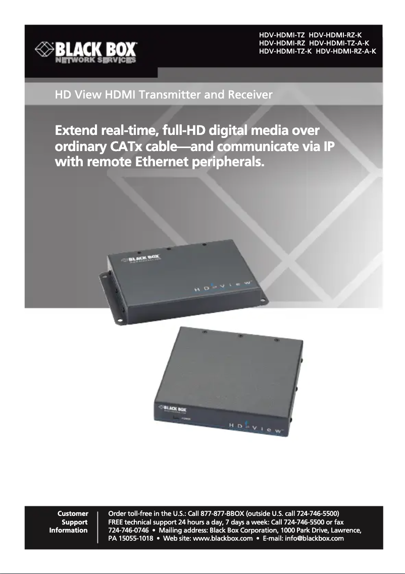 Image de la première page du manuel de l'appareil HDV-HDMI-RZ