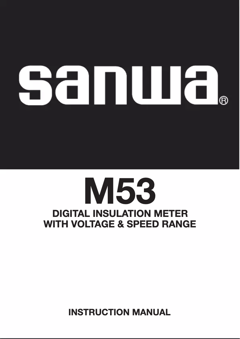 Page n°1 - Manuel utilisateur Sanwa M53