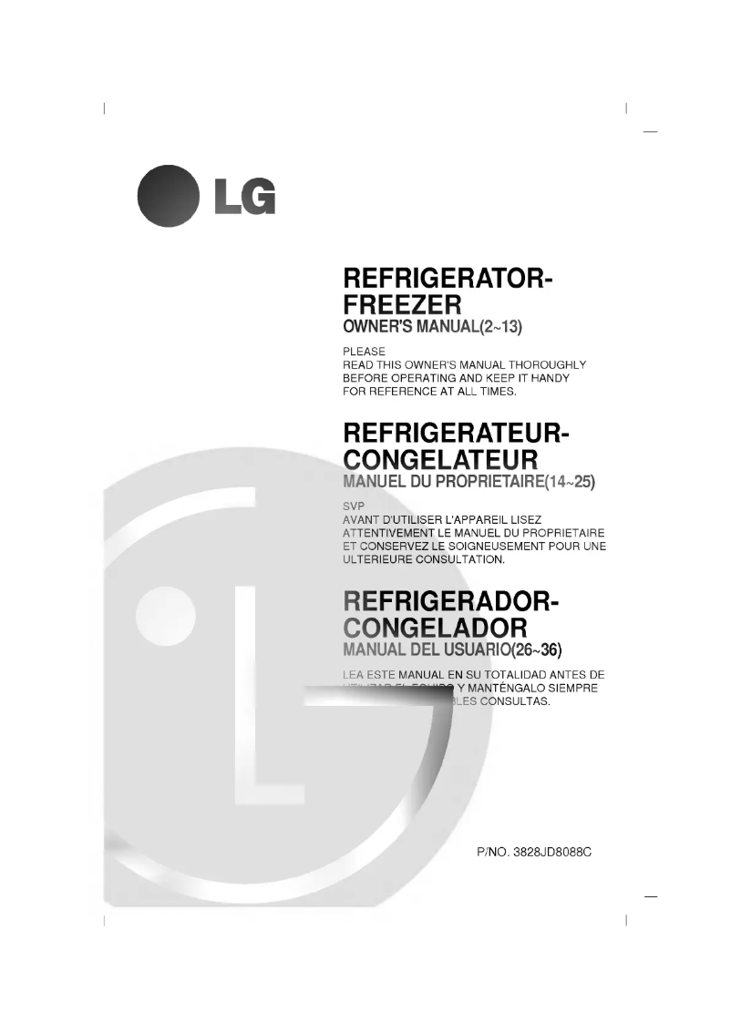 Page 1 de la notice Manuel utilisateur LG GR-242SF