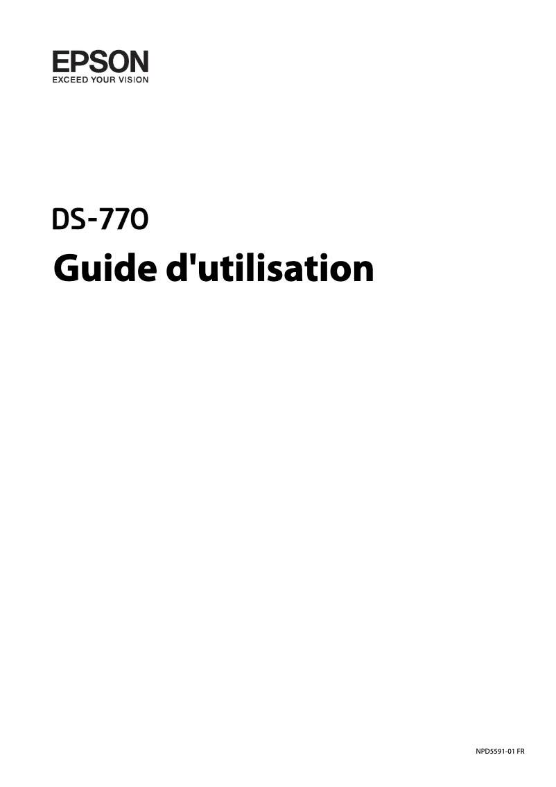 Image de la première page du manuel de l'appareil WorkForce DS-770