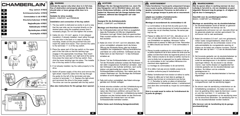 Page 1 de la notice Manuel utilisateur Chamberlain 41REV