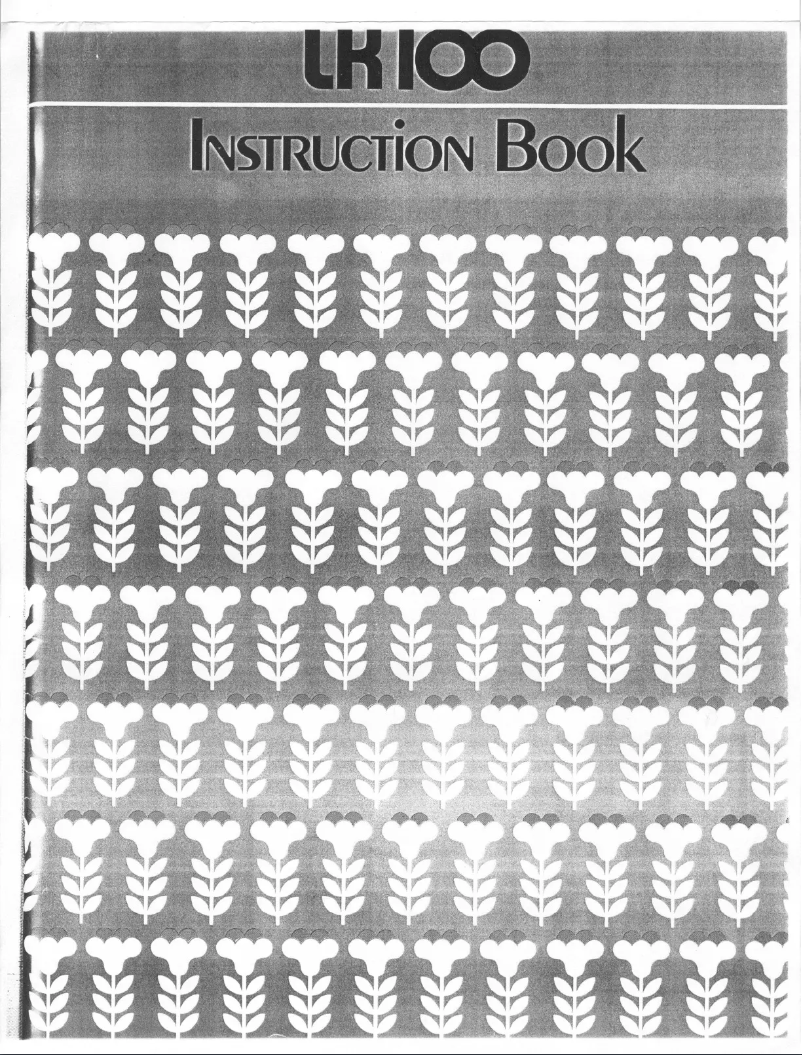 Page 1 de la notice Manuel utilisateur Silver Reed LK-100