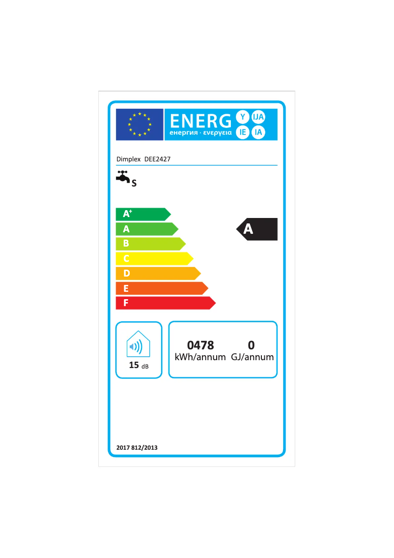Image de la première page du manuel de l'appareil DEE 2427