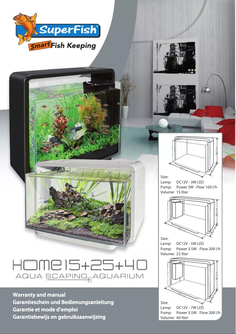 Page n°1 - Manuel utilisateur SuperFish Home 15