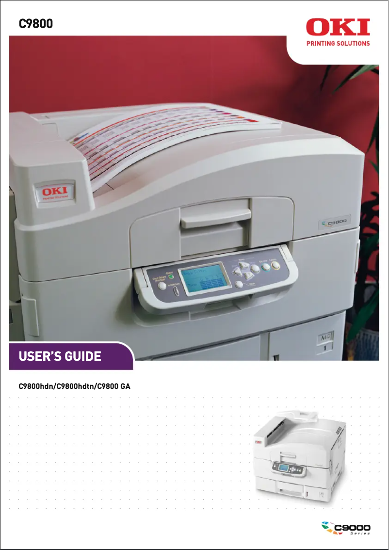 Page 1 de la notice Manuel utilisateur OKI C9800 GA