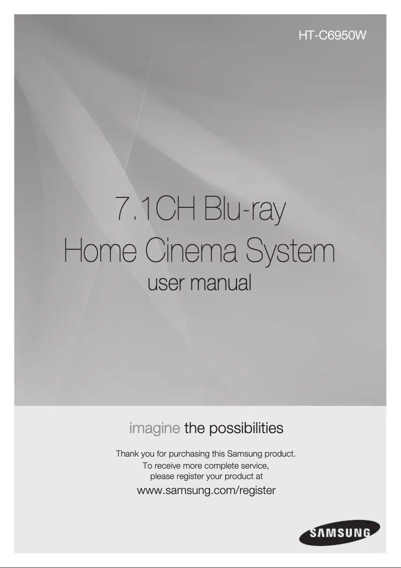 Page n°1 - Manuel utilisateur Samsung HT-C6950W