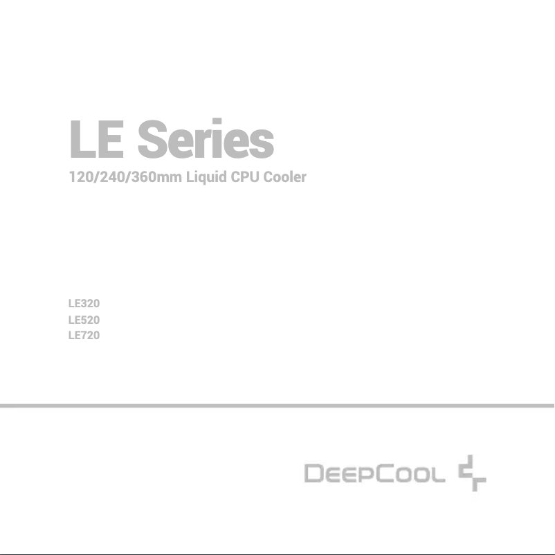 Page n°1 - Manuel utilisateur DeepCool LE720