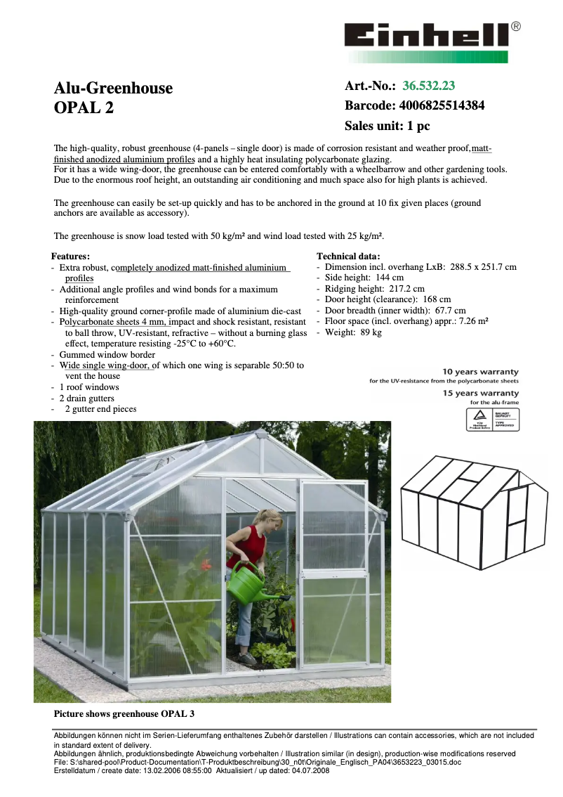 Image de la première page du manuel de l'appareil OPAL 2