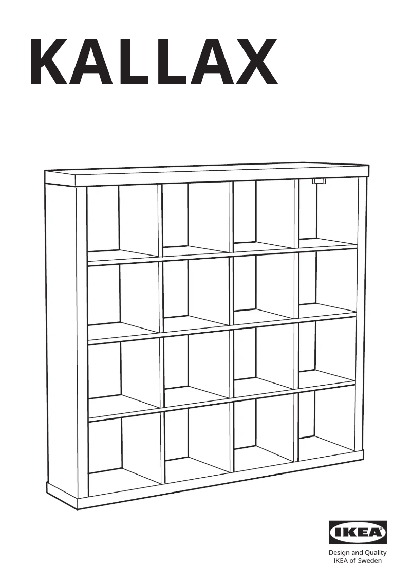 Imagen de la primera página del manual del dispositivo KALLAX 003.601.44