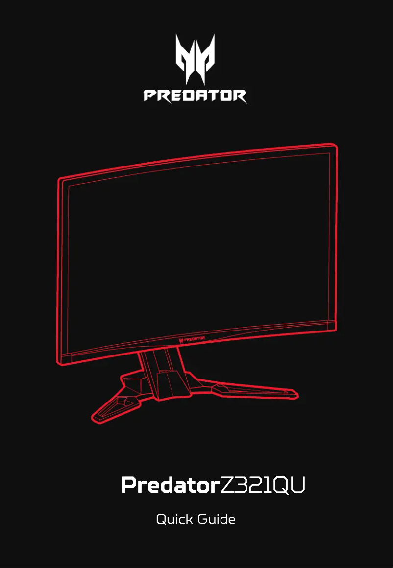 Page 1 de la notice Manuel utilisateur Acer Predator Z321QU
