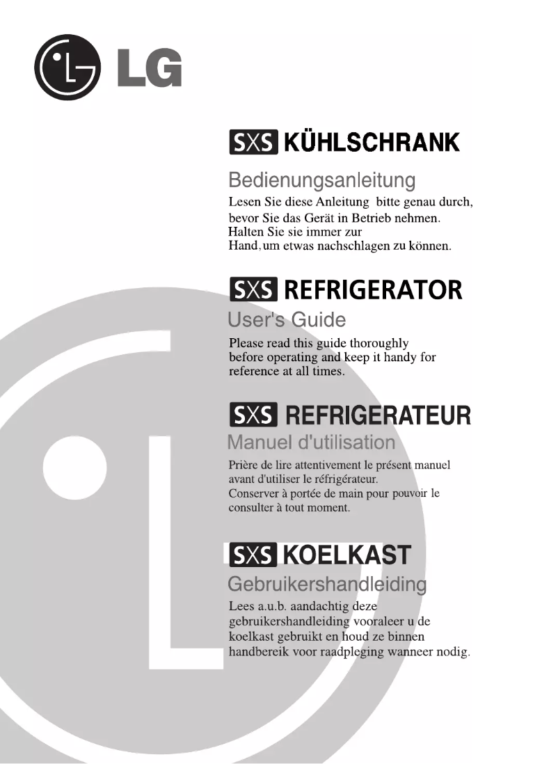 Page 1 de la notice Manuel utilisateur LG GR-G227STBA