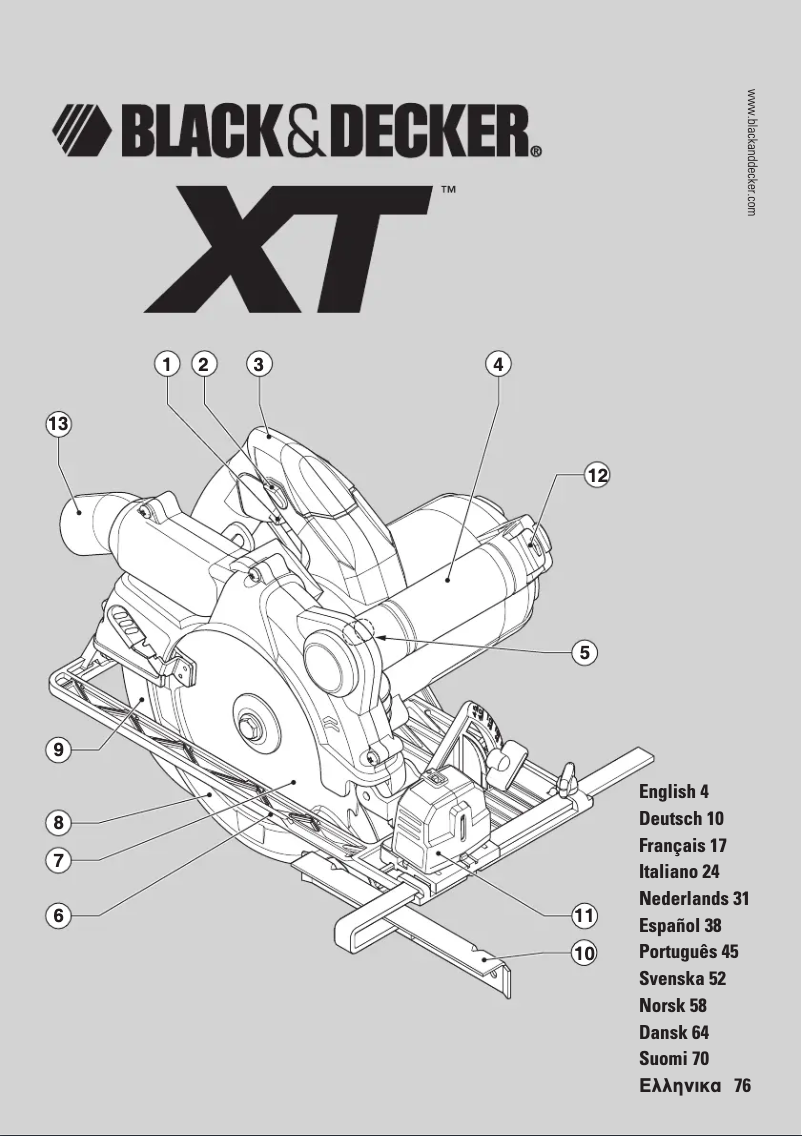 Page n°1 - Manuel utilisateur Black & Decker XTS1660KA