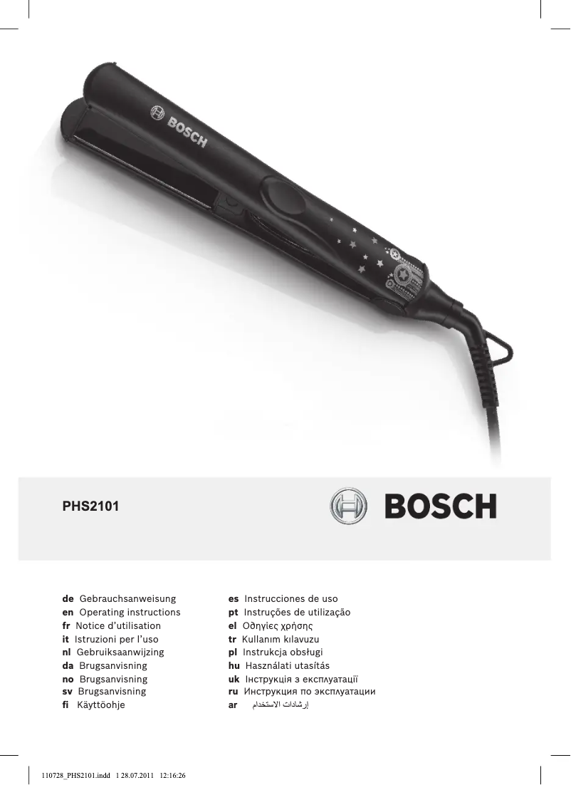 Image de la première page du manuel de l'appareil PHS2101