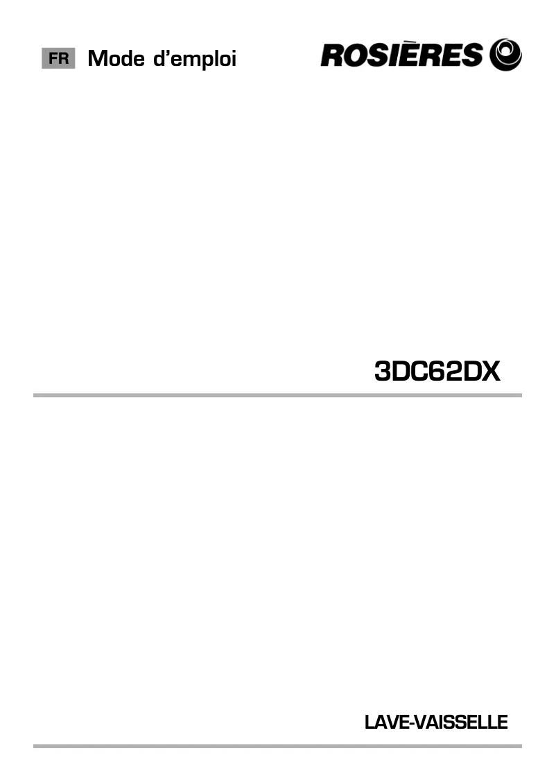 Page 1 de la notice Manuel utilisateur Rosieres RLI 3DC62DX