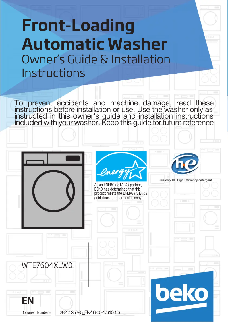 Image de la première page du manuel de l'appareil WTE 7604 XLW0