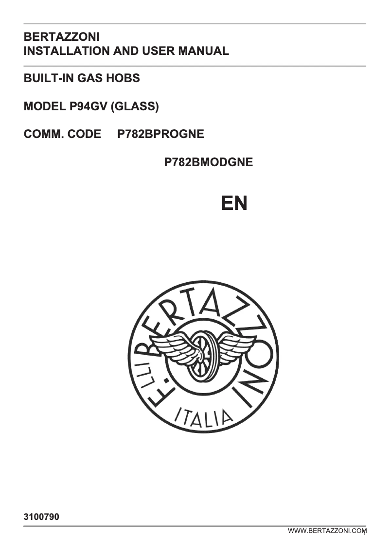 Image de la première page du manuel de l'appareil P782BPROGNE