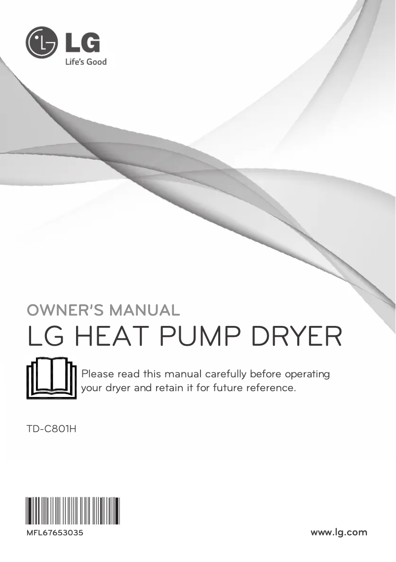 Page 1 de la notice Manuel utilisateur LG TD-C801H