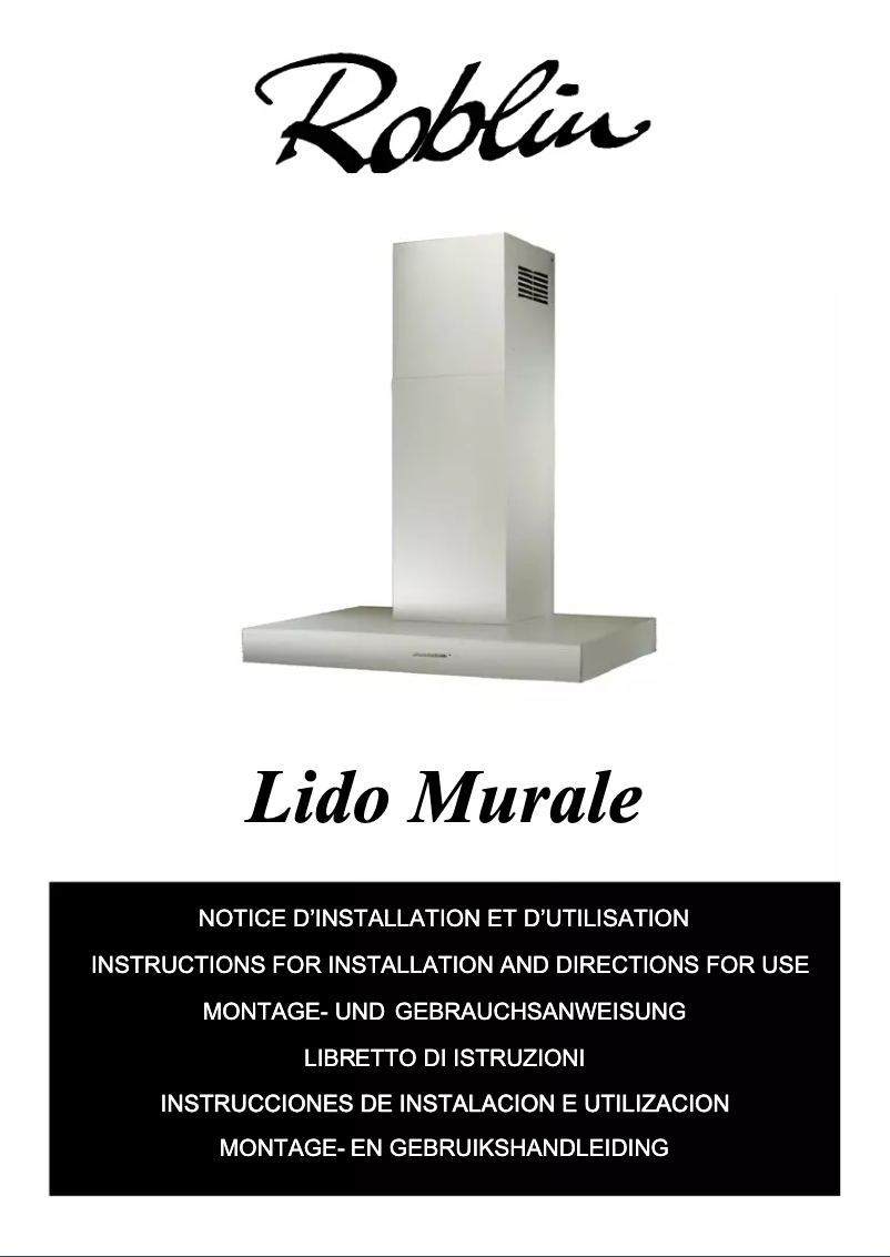 Page n°1 - Manuel utilisateur Roblin Lido