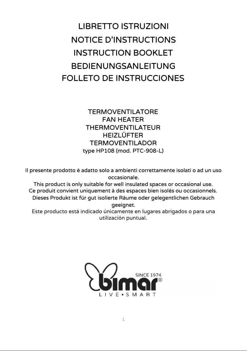 Image de la première page du manuel de l'appareil HP108