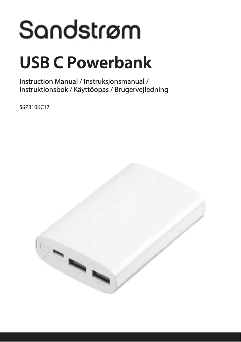 Page 1 de la notice Manuel utilisateur Sandstrøm S6PB10KC17