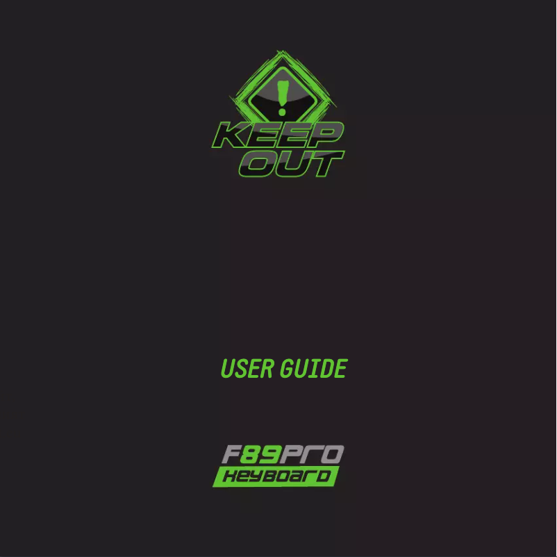 Page 1 de la notice Manuel utilisateur KeepOut F89PR0
