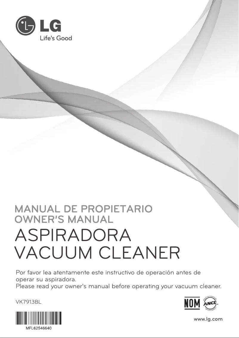 Page 1 de la notice Manuel utilisateur LG VK7913BL