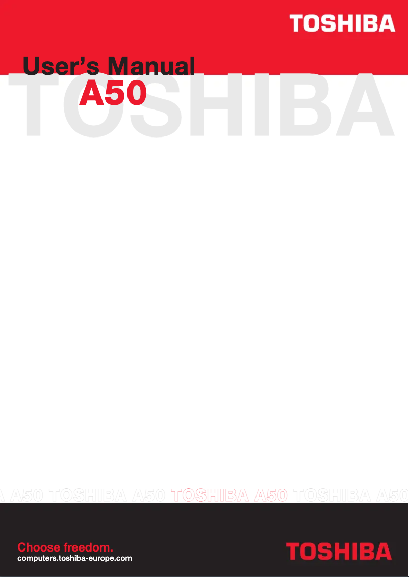 Page n°1 - Manuel utilisateur Toshiba Tecra A50