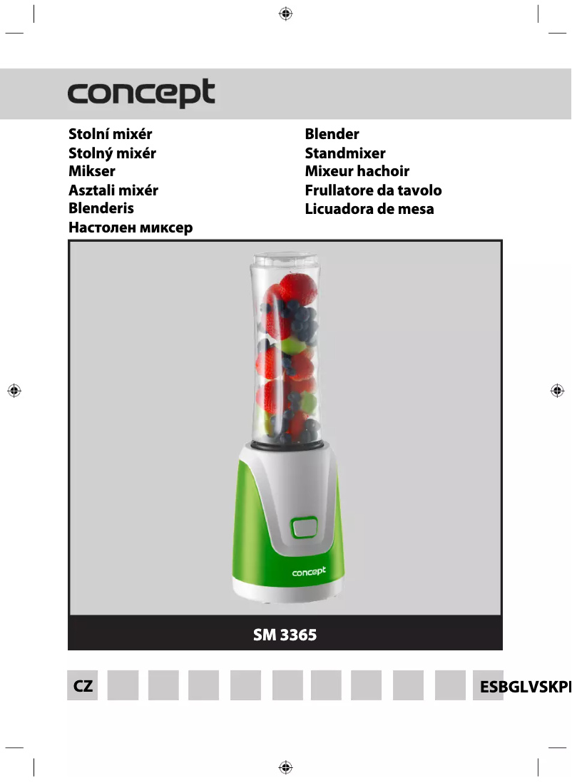 Image de la première page du manuel de l'appareil SM3365