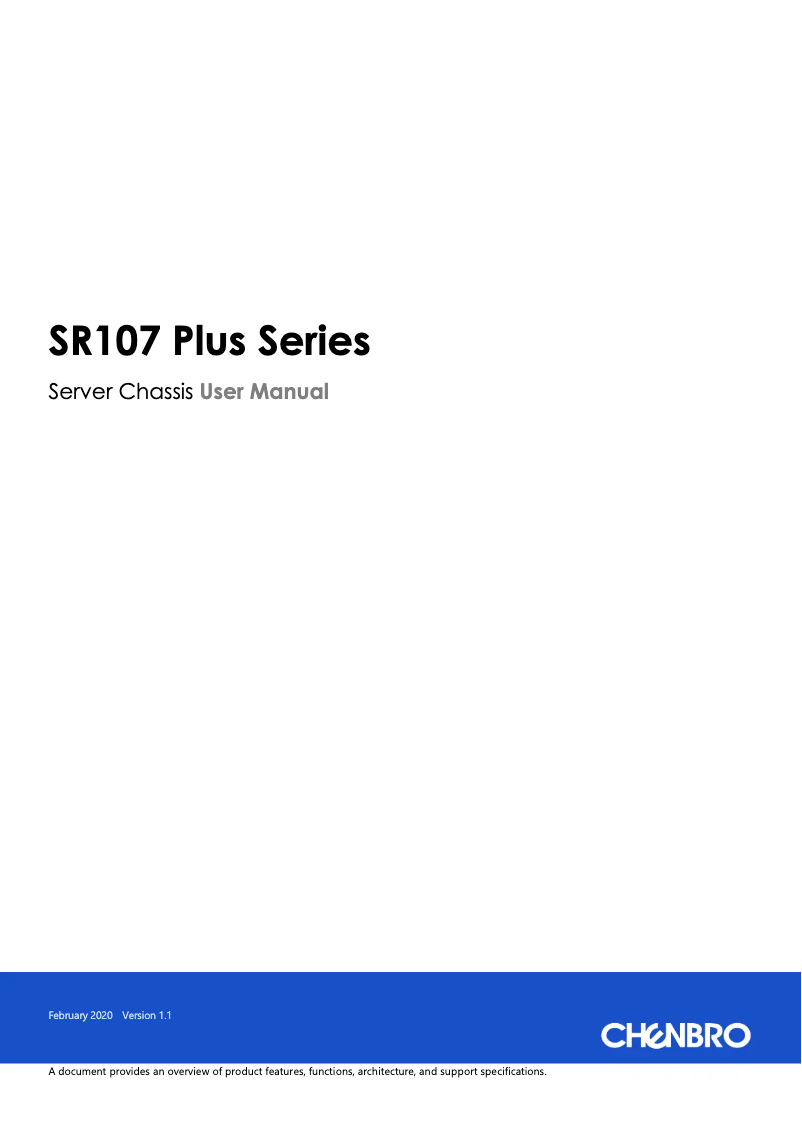 Image de la première page du manuel de l'appareil SR107 Plus