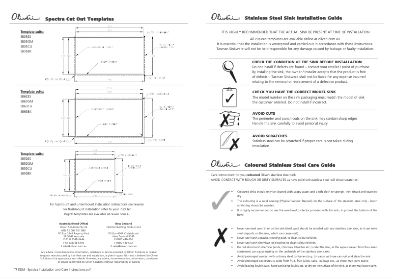 Imagen de la primera página del manual del dispositivo SB63BK