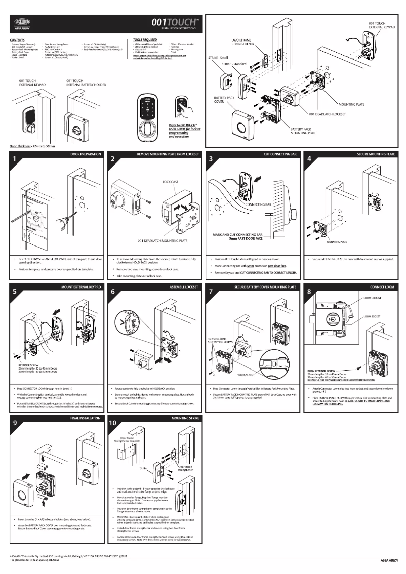 Image de la première page du manuel de l'appareil 001 Touch