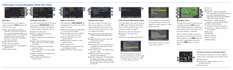 Imagen de la primera página del manual del dispositivo Touareg
