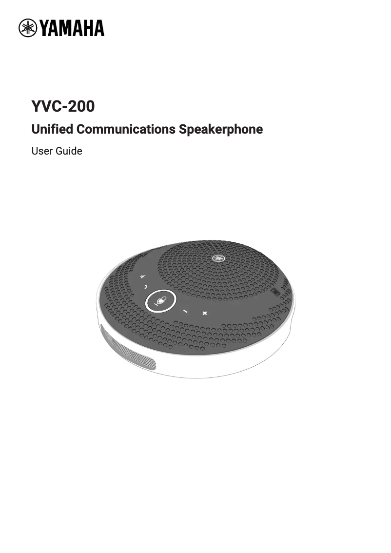 Imagen de la primera página del manual del dispositivo YVC-200