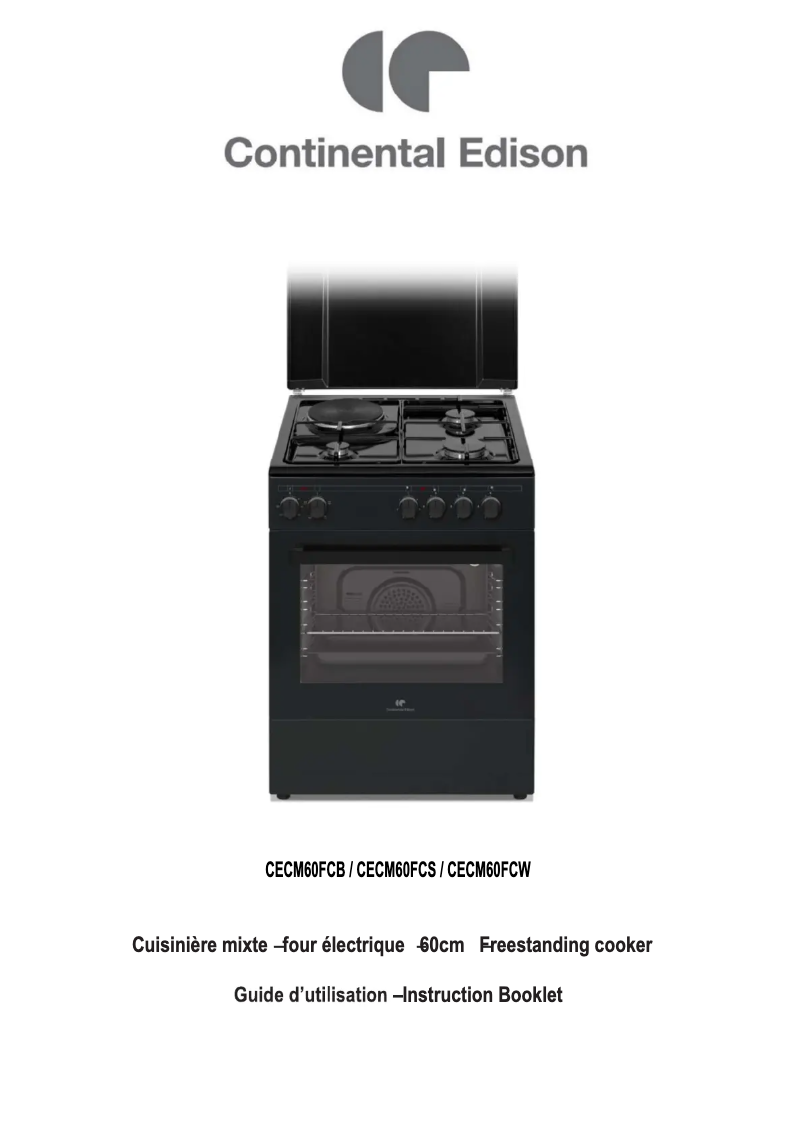 Imagen de la primera página del manual del dispositivo CECM60FCW