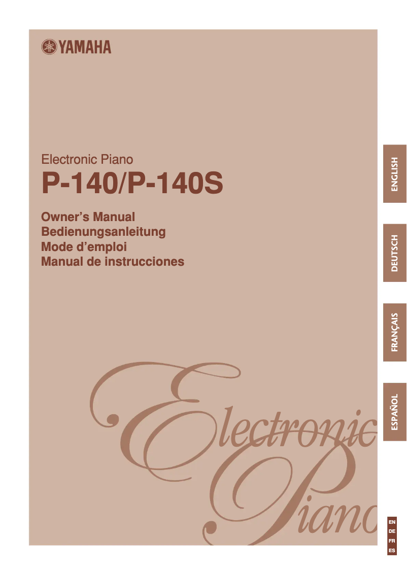 Page n°1 - Manuel utilisateur Yamaha P-140