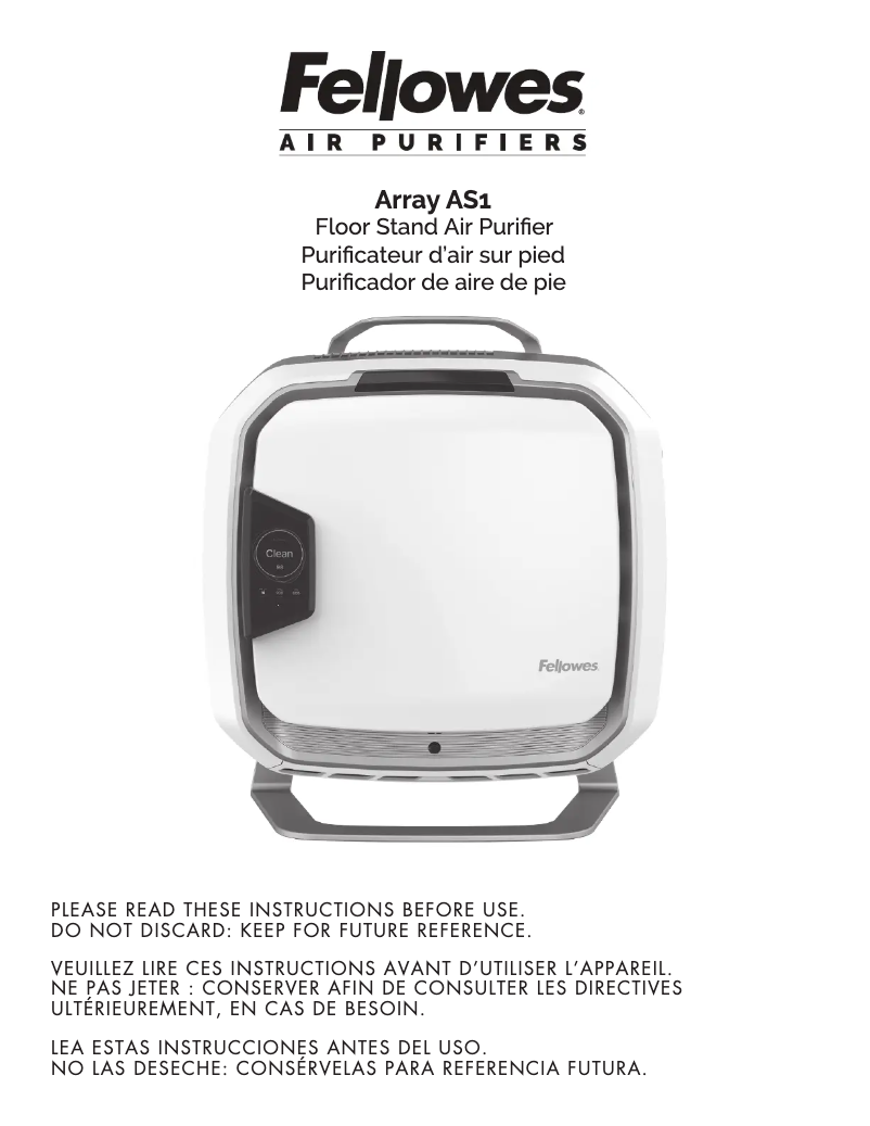 Page 1 de la notice Manuel utilisateur Fellowes Array Stand AS1